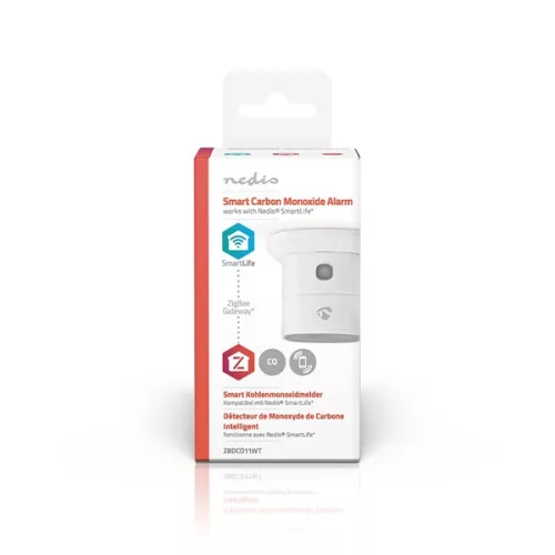 Nedis ZBDCO11WT Zigbee 3.0 szén-monoxid érzékelő, Szenzor élettartama: 10 év | EN 50291 | Android™ / IOS | Tesztgombbal