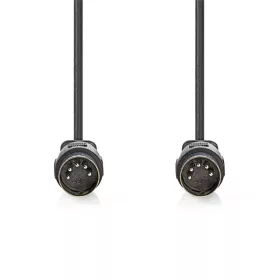   Nedis CAGL20000BK20 DIN audio kábel, DIN 5 tűs dugó, Nikkelezett, 2m