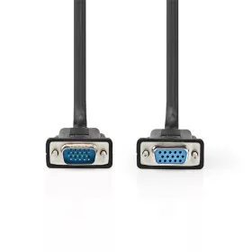   Nedis CCGL59100BK20, VGA toldó kábel, VGA dugó VGA anya Nikkelezett Maximális felbontás:1280x800,  2,00 m