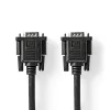 Nedis CCGL59100BK20, VGA toldó kábel, VGA dugó VGA anya Nikkelezett Maximális felbontás:1280x800,  2,00 m