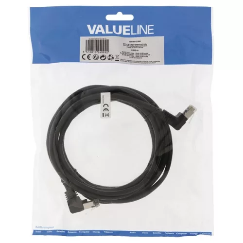 Nedis Valueline VLCP85127B30  SF/UTP Cat5e patch kábel, RJ45, 10/100/1000 Mbit/s, hossz 3m, fekete