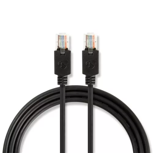 Nedis CCBW85100AT150 UTP Cat5e patch kábel, LSZH, RJ45, 10/100/1000 Mbit/s, hossz 15m, fekete