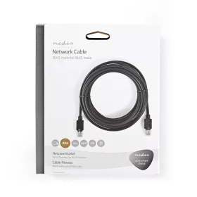   Nedis CCBW85100AT200 UTP Cat5e patch kábel, LSZH, RJ45, 10/100/1000 Mbit/s, hossz 20m, fekete