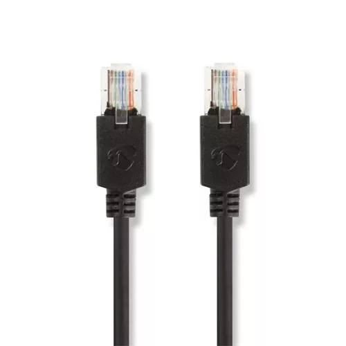 Nedis CCBW85100AT200 UTP Cat5e patch kábel, LSZH, RJ45, 10/100/1000 Mbit/s, hossz 20m, fekete