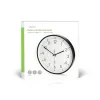 Nedis CLWA6226BK rádióvezérelt óra, 30 cm átmérő,  műanyag, csendes szerkezet