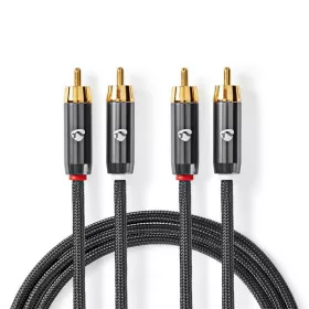   Nedis Profigold CATB24200GY20 sztereó audiokábel, 2x RCA apa | 2x RCA apa | Aranyozott | 2m