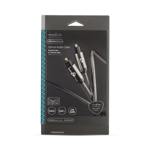 Nedis Profigold CATB25000GY30 optikai kábel, toslink, 3m