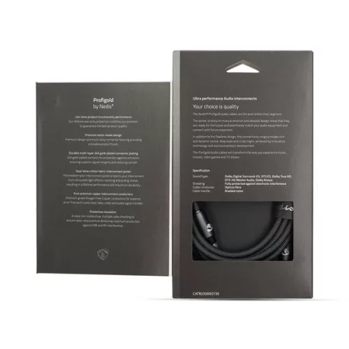 Nedis Profigold CATB25000GY30 optikai kábel, toslink, 3m