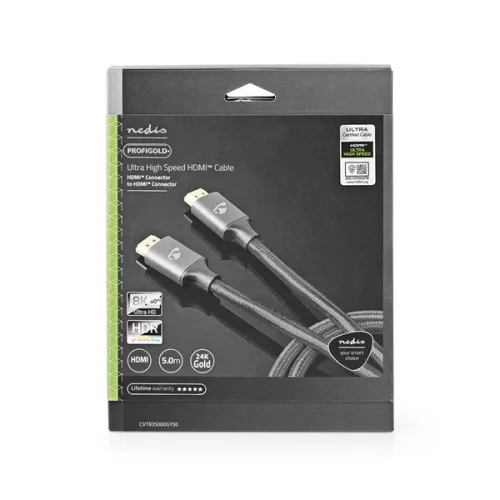 Nedis Profigold CVTB35000GY50 ultra HDMI 2.1 kábel, 8K@60Hz, 48 Gbps, 5 m