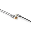 Nedis Profigold CATB24000GY30 mélynyomó kábel, 2x RCA apa - 1x RCA apa, aranyozott, 3m