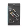 Nedis Profigold CATB24000GY30 mélynyomó kábel, 2x RCA apa - 1x RCA apa, aranyozott, 3m