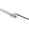 Nedis Profigold CATB22200GY20 sztereo audió kábel 3,5mm sztereo jack - 2x RCA,  Aranyozott,  2 m
