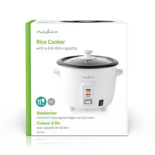 Nedis KARC06WT rizsfőző, 0,6 liter, 600W, tapadásmentes bevonat
