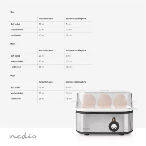 Nedis KAEB120EAL tojásfőző 3 db tojáshoz