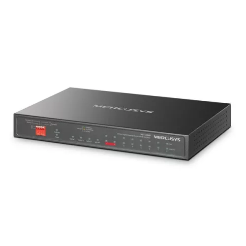 MERCUSYS Switch 12x1000Mbps(8xPOE+) + 2xSFP, Fémházas Asztali, MS112GMP