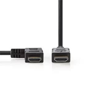   Nedis CVGP34250BK15 nagy sebességű HDMI kábel, 4K@30Hz, 10.2 Gbps, 1.50 m, pipa balos csatlakozó