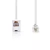 Nedis TCGL90205WT100 RJ11 hosszabító kábel, fehér