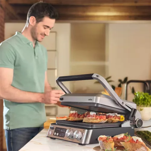 BRAUN CG7044 MultiGrill 7 rozsdamentes acél kontakt grill, 2000W, Inox