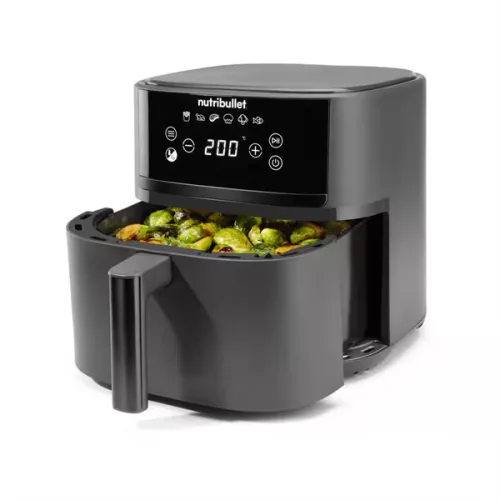 NUTRIBULLET NBA0611DG Crisplite 3in1 forrólevegős sütő, 6L, 1700W, Fekete