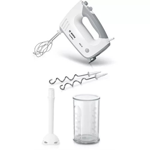 BOSCH MFQ36440 ErgoMixx Kézi mixer szett, 450W, 5 fokozat, Fehér/Szürke