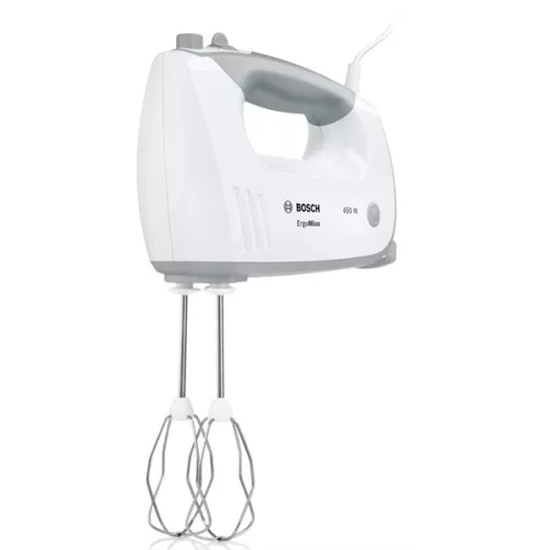 BOSCH MFQ36460 ErgoMixx Tálas kézi mixer, 450W, 5 fokozat, Fehér/Szürke