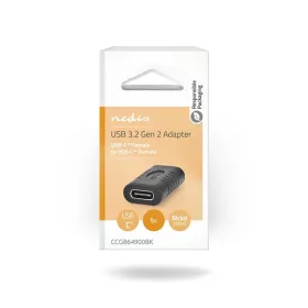   Nedis CCGB64900BK USB-C toldó adapter, USB C aljzat - aljzat,  USB 3.2 Gen 2, 4K@60Hz, 10 Gbps