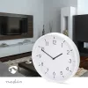Nedis CLWA1226WT falióra, 30 cm átmérő,  csendes szerkezet, fehér