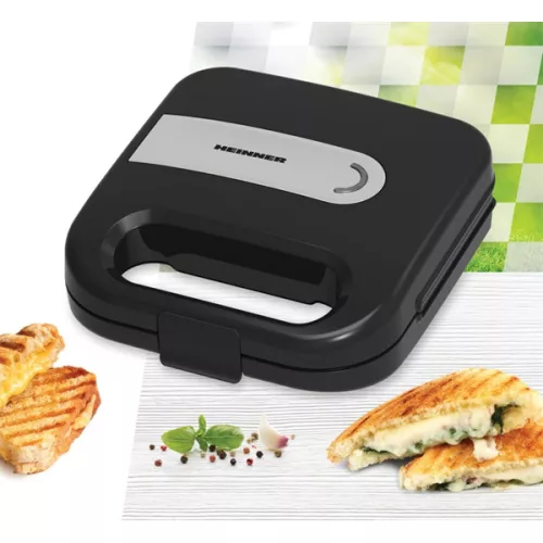 HEINNER SM-K750FSBK Szendvicssütő, 750W, Fekete