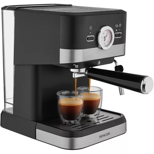 SENCOR SES 1721BK Eszpresszó karos kávéfőző, 20bar, víztartály: 1,5L, 1050W, Fekete
