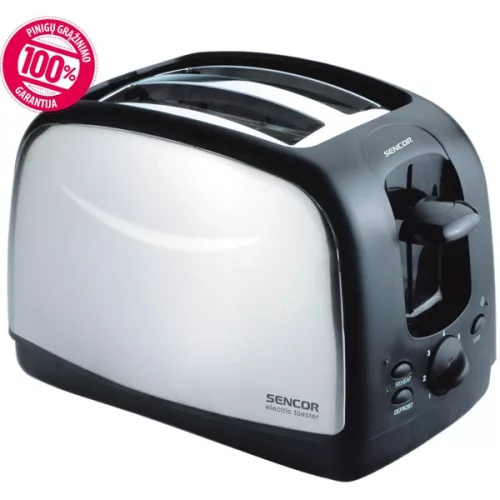 SENCOR STS 2651 Kenyérpirító, 2 szeletes, 7 intenzítás, 850W, Fekete/Inox