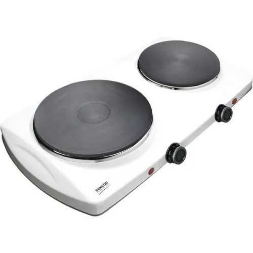 SENCOR SCP 2253WH-EUE4 Elektromos dupla főzőlap, 18cm/15cm, 2500W, Fehér