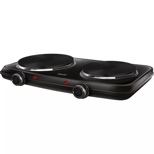 SENCOR SCP 2254BK-EUE4 Elektromos dupla főzőlap, 18cm/15cm, 2500W, Fekete