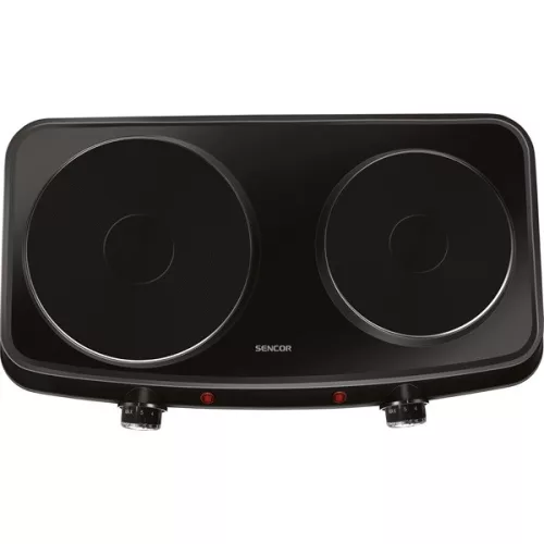SENCOR SCP 2254BK-EUE4 Elektromos dupla főzőlap, 18cm/15cm, 2500W, Fekete