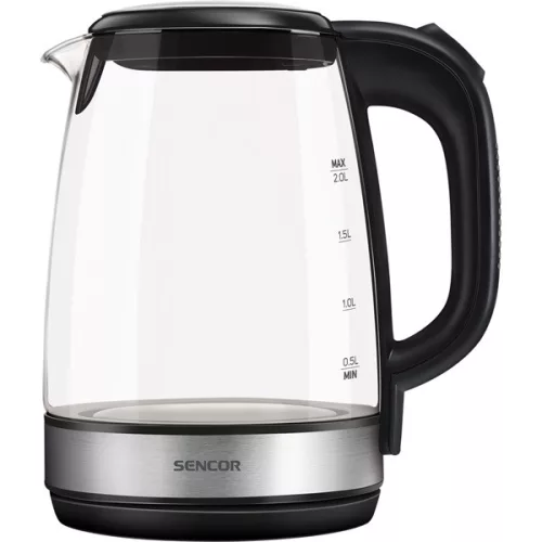 SENCOR SWK 2080BK Üveg Vízforraló, 2L, 2200W, Fekete