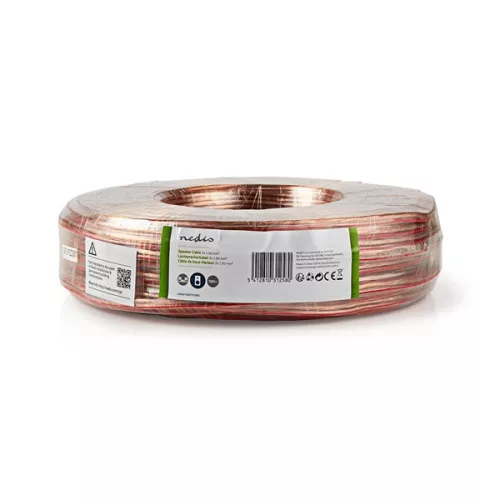 Nedis CAGW1500TR1000 hangszóró kábel, 2 x 1,50 mm2 , CCA , 100m, átlátszó