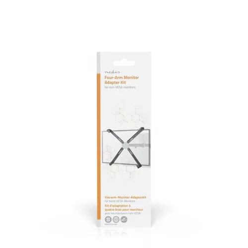 Nedis MMNVSA110BK adapter rögzítőkészlet VESA monitor rögzítéséhez VESA rögzítőkar, 13 mm | 27" | Maximális súly: 8 kg,