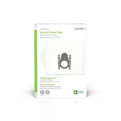 Nedis DUBG700-8.2 porzsák, Bosch / Siemens, D - E - F - G - H sorozat, 8db porzsák + 2db mikroszűrő
