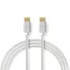 Nedis CCTB37014AL20 DisplayPort 1.4 kábel, displayport dugó - display port dugó, aranyozott csatlakozók, 8K@60Hz, 2m