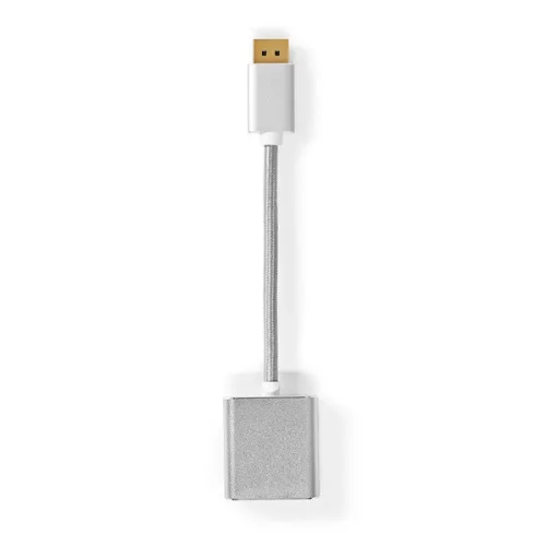 Nedis CCTB37250AL02 Displayport dugó - DVI-D 24+1-Tűs aljzat adapter, aranyozott csatlakozók, 1080p, 20 cm kábel
