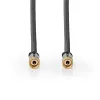 Nedis CSTB41000GY50 F csatlakozós koax kábel, 75 Ohm, 90 dB,  négyszeresen árnyékolt, prémium kivitel, 5m