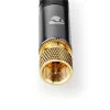 Nedis CSTB41000GY50 F csatlakozós koax kábel, 75 Ohm, 90 dB,  négyszeresen árnyékolt, prémium kivitel, 5m
