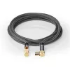 Nedis CSTB40015WT50 koax RF kábel, koax férfi (dugó), koax nő (aljzat), 75 Ohm, Négyszeresen árnyékolt, 5m