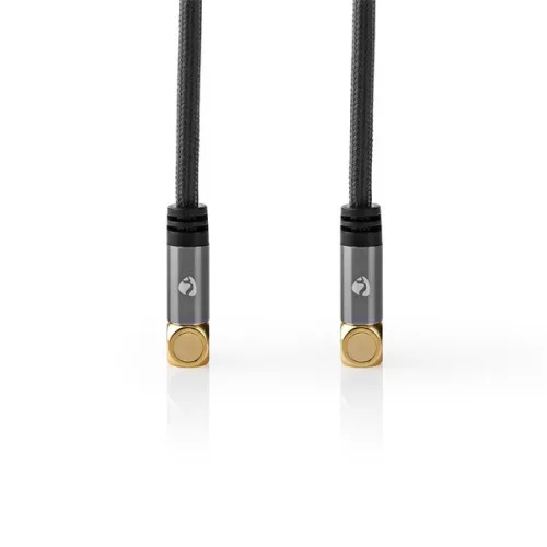 Nedis CSTB40015WT50 koax RF kábel, koax férfi (dugó), koax nő (aljzat), 75 Ohm, Négyszeresen árnyékolt, 5m
