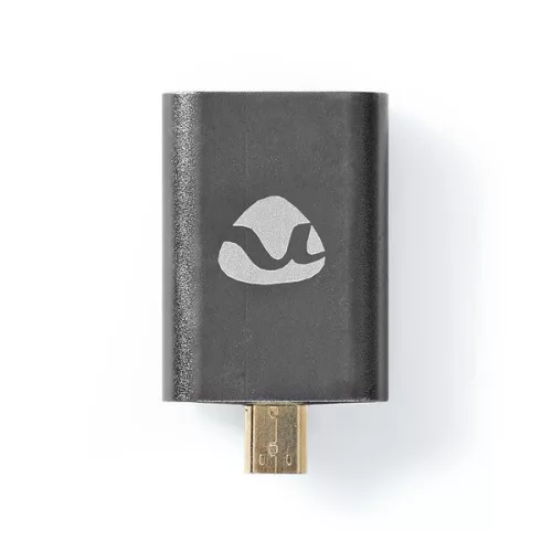 Nedis CVTB34907GY micro HDMI - HDMI adapter, 4K@60Hz, aranyozott, alumínium ház