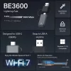 TP-LINK Wireless USB Adapter Dual Band BE3600 + USB-C Adapter, ARCHER TBE230U