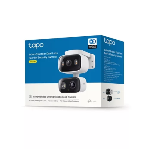 TP-LINK Wireless Kamera Cloud beltéri/kültéri forgatható színes éjjellátó Dual kamera, TAPO C246D