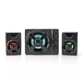   Nedis GSPR31021BK gamer hangszóró készlet, csatornák: 2.1, USB tápellátás, 3,5 mm jack, 33 W, LED, hangerőszabályozó