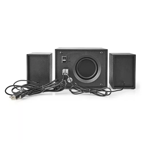 Nedis GSPR31021BK gamer hangszóró készlet, csatornák: 2.1, USB tápellátás, 3,5 mm jack, 33 W, LED, hangerőszabályozó