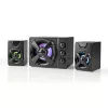 Nedis GSPR31021BK gamer hangszóró készlet, csatornák: 2.1, USB tápellátás, 3,5 mm jack, 33 W, LED, hangerőszabályozó