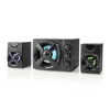 Nedis GSPR31021BK gamer hangszóró készlet, csatornák: 2.1, USB tápellátás, 3,5 mm jack, 33 W, LED, hangerőszabályozó